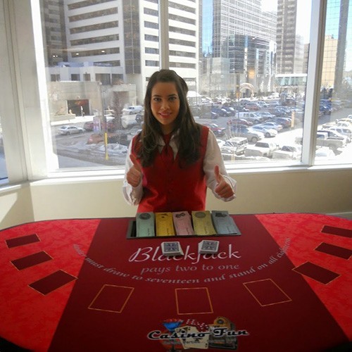 Casino Fun Dealer Blackjack table
